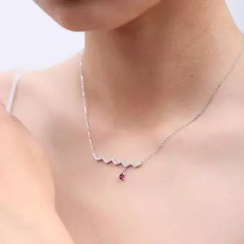 Женское колье с драгоценными камнями Wave, универсальное, высококачественное, невыцветающее колье из стерлингового серебра 925 пробы с драгоценными камнями натурального цвета.