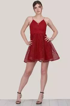 Женское короткое серебряное вечернее платье