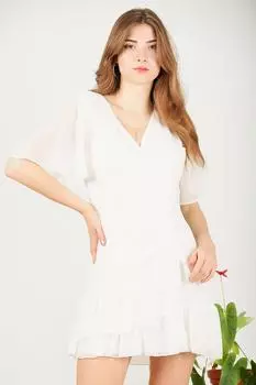 Женское короткое шифоновое вечернее платье