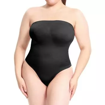 Женское корректирующее белье без бретелек, боди-стринги, формирователь живота, бесшовные купальники с подтяжкой ягодиц, топы на бретелях, комбинезоны с поясом для тренировки талии S чёрный