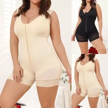 Женское корректирующее белье на молнии без рукавов, боди, формирователь тела, нижнее белье с контролем живота