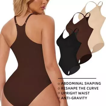 Женское корректирующее белье, однотонный регулируемый ремешок для контроля живота, боди-шейпер на спине, эластичный бесшовный формирователь на каждый день S белый