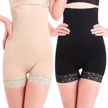 Женское корректирующее белье Шорты для коррекции живота, трусики для подтяжки ягодиц, корректирующее белье для бедер, корректирующее белье для нижнего белья XS/S чёрный