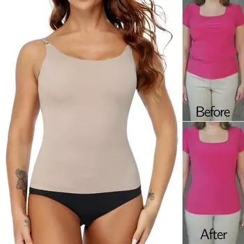 Женское корректирующее белье, топы, тренажер для талии, формирователь живота, корректирующий топ на бретелях, нижнее белье для похудения, бесшовные компрессионные кофточки S чёрный