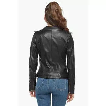 Женское кожаное пальто Jumbo, черное