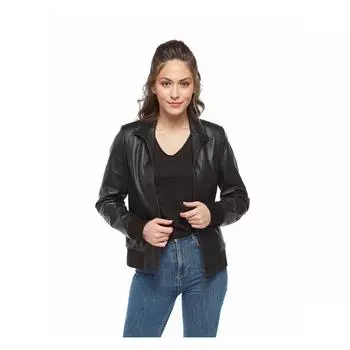 Женское кожаное пальто Marta Black Jumbo