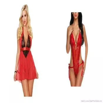 Женское кружевное боди Ladysta - цельное нижнее белье с v-образным вырезом, ночная рубашка и женская ночная рубашка для куколок, свободный размер (С, М, Л)