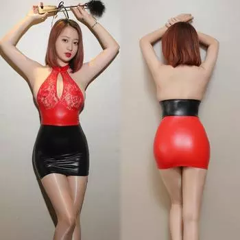 Женское кружевное облегающее платье с открытой спиной, короткие колготки из искусственной кожи, тонкие полые мини-платья, вечерние микро-трубки