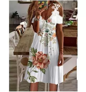 Женское кружевное платье с перьями S