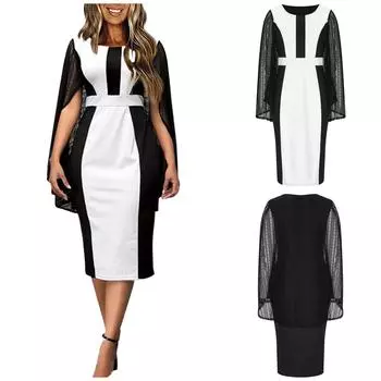 Женское кружевное платье с шалью и темпераментом, тонкое модное платье соответствующего цвета L чёрный