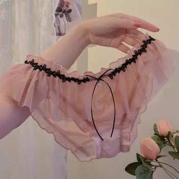 Женское кружевное сетчатое дышащее женское сексуальное нижнее белье женское летнее тонкое нижнее белье M