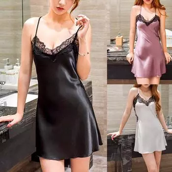 Женское кружевное сексуальное женское белье страсти, платье большого размера, ночное белье L чёрный
