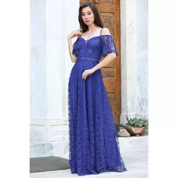 Женское кружевное вечернее платье