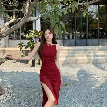 Женское летнее элегантное платье на одно плечо в стиле ретро с лямкой на бретельках S белый