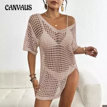 Женское летнее новое платье-бикини с V-образным вырезом и открытым вырезом One Size чёрный