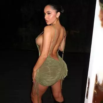 Женское летнее однотонное сексуальное платье без рукавов с завязками на шее и воротником-стойкой, короткое платье S