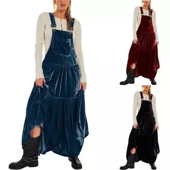 Женское летнее платье-макси без рукавов, повседневное платье-трапеция с круглым вырезом, длинное пляжное платье-майка M армия зеленый