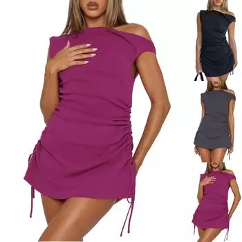 Женское летнее платье-макси без рукавов, повседневное платье-трапеция с круглым вырезом, длинное пляжное платье-майка M чёрный