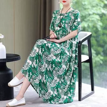 Женское летнее платье макси из мягкой удобной ткани, облегающее фигуру, универсальный стиль для любого случая, длина до щиколотки, однотонное женское платье XL