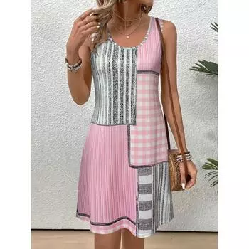 Женское летнее платье макси в стиле бохо на тонких бретельках, повседневное длинное пляжное платье А-силуэта со сборками, квадратный вырез, струящееся платье-солнце S розовый