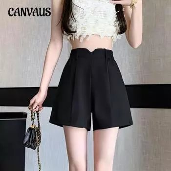 Женское летнее платье, новое, с высокой талией, свободное, облегающее, повседневное, с широкими штанинами, шорты 2XL чёрный