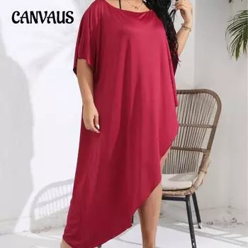 Женское летнее платье с одним вырезом и открытыми плечами, нестандартное, для отдыха на пляже One size