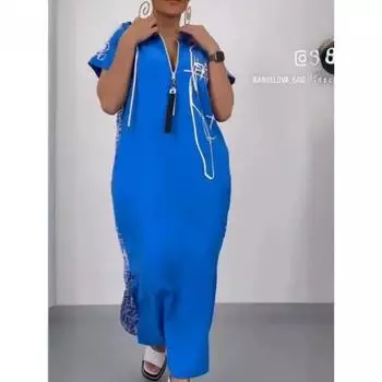 Женское летнее платье с V-образным вырезом на молнии и утягивающим поясом S жёлтый