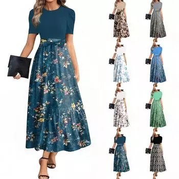 Женское летнее платье свободного покроя для пляжного отдыха, повседневное платье-жилет с глубоким V-образным вырезом, элегантное платье-рубашка L чёрный