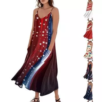 Женское летнее платье свободного покроя с принтом для отдыха на пляже M бежевый