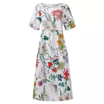 Женское летнее повседневное модное платье с короткими рукавами и карманами с круглым вырезом 2022 года XXL чёрный