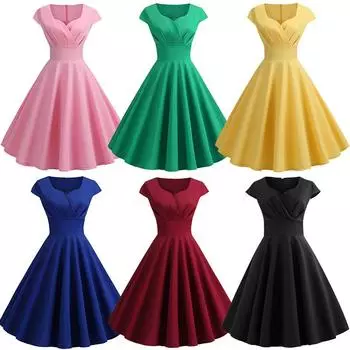 Женское летнее повседневное платье с V-образным вырезом и принтом Big Swing S розовый