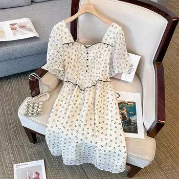 Женское летнее свободное удобное платье больших размеров с короткими рукавами большого размера, длинное платье с бантом на шнуровке и принтом, одежда для путешествий 7XL абрикосовый