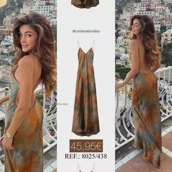 Женское макси-платье с V-образным вырезом и открытой спиной с радужным принтом 2023 г. Extra Small разноцветный