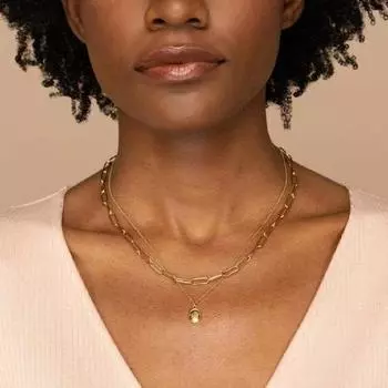 Женское медное покрытие, сплошной цвет, скрепка, ожерелье, колье, ювелирный подарок 55cm