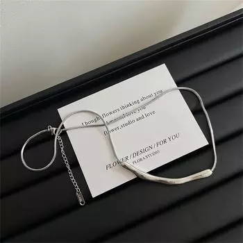 Женское металлическое ожерелье из титановой стали с невыцветающим покрытием Lrregular Jewelry One Size серебряный