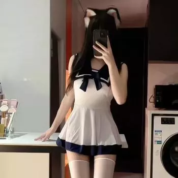 Женское милое сексуальное нижнее белье свитер JK клетчатая мини-юбка униформа искушение страсть костюм студенческая юбка косплей костюм L