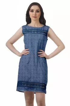 Женское мини-платье без рукавов с вырезом на спине с принтом Moomaya 2XL бежевый