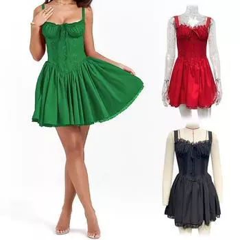 Женское мини-платье с кружевным краем, сексуальный короткий летний сарафан M