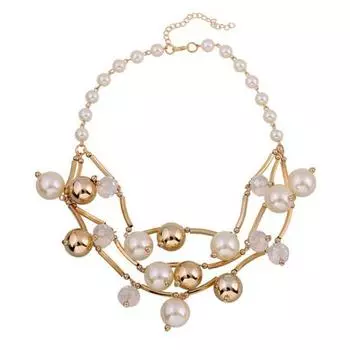 Женское многослойное ожерелье из искусственного жемчуга, массивное ювелирное изделие, подарок 2#