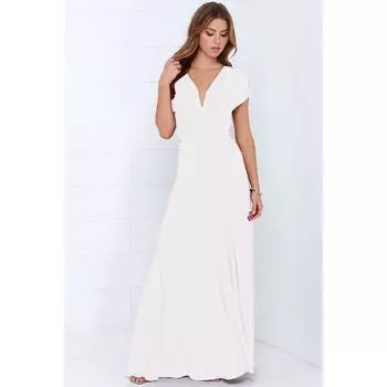 Женское модное бальное платье без рукавов с лямкой на шее, многоцелевое элегантное сексуальное длинное платье XS белый