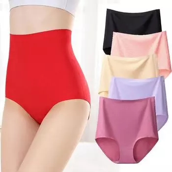 Женское модное бесшовное эластичное нижнее белье, дышащие быстросохнущие трусики из ледяного шелка, удобные трусы больших размеров L чёрный