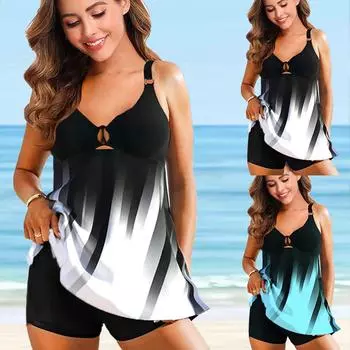 Женское модное бикини с разрезом и высокой талией, с подушечками для бюстгальтера и без стального купальника с бюстгальтером XL синий