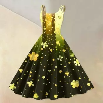 Женское модное коктейльное платье без бретелек с принтом в готическом стиле, панк, винтажное платье. L армия зеленый