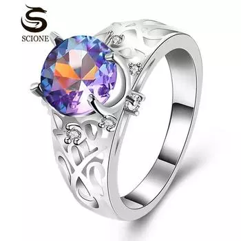 Женское модное кольцо из серебра 925 пробы 6 зелёный