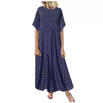 Женское модное легкое платье со свободными рукавами, винтажное платье с длинными рукавами XXL зелёный