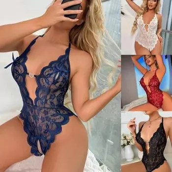 Женское модное нижнее белье с открытой промежностью, кружевная перспектива, сексуальные пижамы, секс-эротическая одежда, боди, одежда для сна S