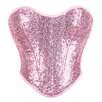 Женское модное нижнее белье с пайетками для коррекции фигуры L розовый