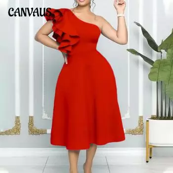 Женское модное однотонное банкетное платье с рюшами больших размеров, вечернее платье S жёлтый