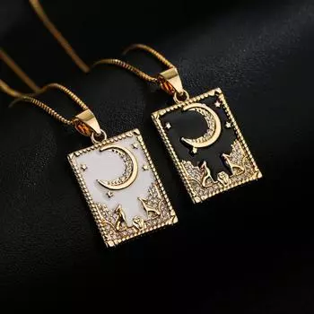 Женское модное ожерелье в стиле ретро, капельница масла, циркониевая живопись, кулон, цепочка на ключицу, ювелирные аксессуары 21866