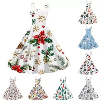 Женское модное печатное сексуальное коктейльное платье без бретелек в готическом стиле в стиле панк-винтаж L зелёный